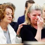 Brenda Welch (right) listens to the 2016 sentencing of her ex-husband, David Morgan, for his attempted murder of her at his Lynnwood home on Nov. 16, 2014. Morgan was sentenced to more than 21 years for fracturing Welchs skull and setting her on fire. (Ian Terry / Herald file)
