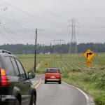 When dips appeared on Marsh Road where it curves between Seattle Hill Road and Highway 9 in April, one reader thought water was the culprit. (Lizz Giordano / The Herald)