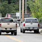 A truck parked on along 39th Avenue SE near Archbishop Murphy High School. Snohomish County prohibits parking along streets with double yellow lines if other vehicles have to cross over the center line too pass. (Lizz Giordano / The Herald)