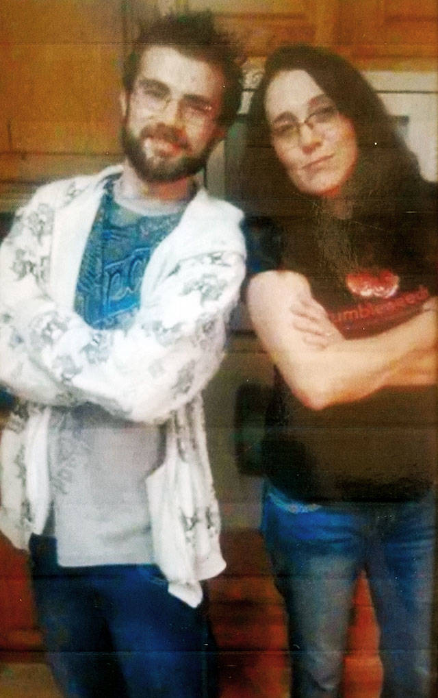 Tye Burley with his mother. (Family photo)