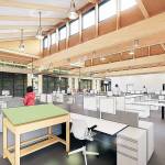 This rendering shows the interior of the new Island County Administration Building, designed by Seattle-based SHKS Architects, which will cost about $5.5 million. (SHKS Architects and Island County)