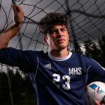 Meadowdale sophomore, River Stewart, totaled 32 goals and 10 assists while leading the Mavericks to a district title and the programss first state berth since 2005. Stewart is the Boys Soccer Player of the Year. (Kevin Clark / The Herald)