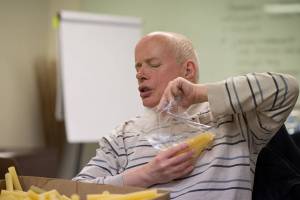 Meet Matt, who loves to sing, has a great work ethic, excels at counting and listens to sports radio. The client of Sherwood Community Services, who is blind, also enjoys his part-time job as a production worker at Innovative Salon Products where hes responsible for quality control and packaging.