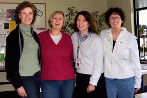 Stephanie Griffith (second from left), a longtime teacher at Maltby Elementary School, died of cancer in May 2018. Pictured here, in 2006, are friends from Spokanes Ferris High School class of 1972, (from left) Kristy Hopkins Kunkle, Stephanie Griffith, Julie Muhlstein and Linda Jovanovich.
