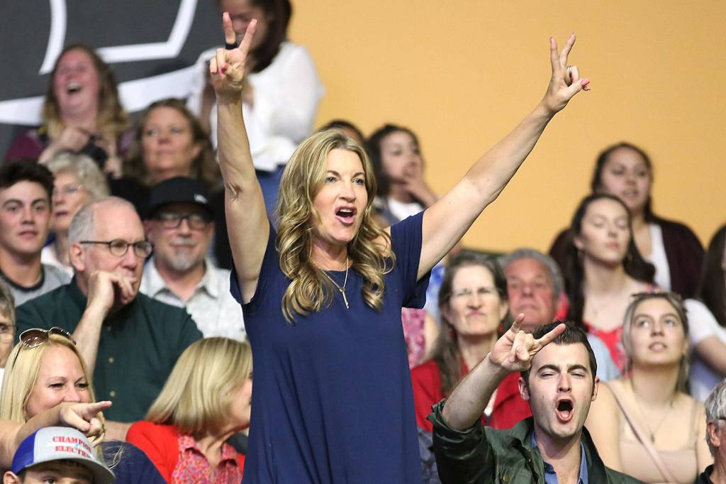 Scenes of the graduation for Glacier Peak High Schools Class of 2019 at Angel of the Winds Arena in Everett on June 10, 2019. (Kevin Clark / The Herald)