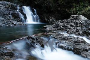 Water cascades down the Lower Falls near the Woody Trail at Wallace Falls State Park near Gold Bar on Sept. 17, 2015. A nearly six mile round-trip to the parks Upper Falls offers hikers an array of vistas on a well maintained trail. (Ian Terry / Herald file)