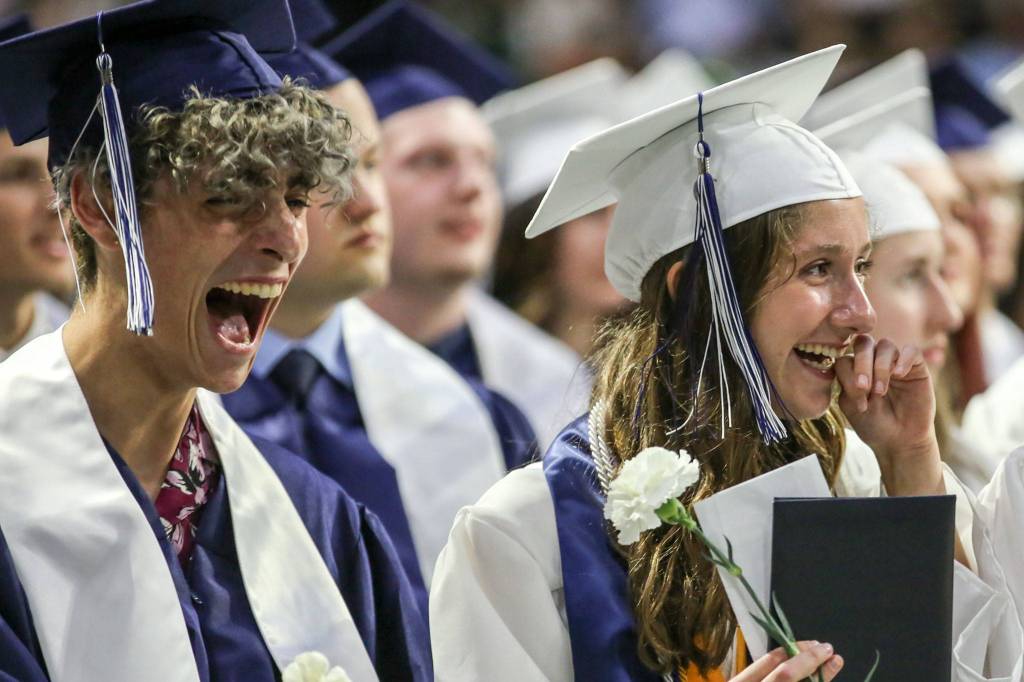 Scenes of the <a href="https://www.heraldnet.com/news/gallery-glacier-peaks-class-of-2019/" target="_blank">graduation of Glacier Peak High School</a> Class of 2019 at Angel of the Winds Arena in Everett on June 10. (Kevin Clark / The Herald)