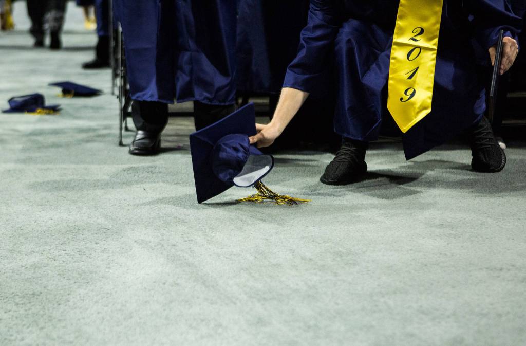Scenes from Everett High School graduation at Angel of the Winds Arena on Saturday, June 15, 2019 in Everett, Wash. (Olivia Vanni / The Herald)