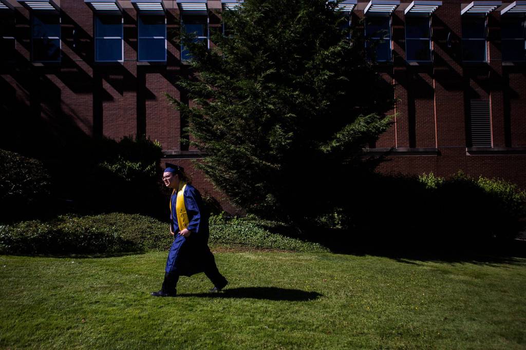 Scenes from Everett High School graduation at Angel of the Winds Arena on Saturday, June 15, 2019 in Everett, Wash. (Olivia Vanni / The Herald)