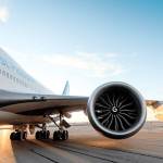 The GE9X engine (left) on a Boeing 747 test bed. Problems with the big, new powerplant have delayed the first flight of the Boeing 777X. (GE Aviation)