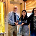 Rotary of Everett                                 Rotary of Everett President-elect Reid Shockey (left), Everett Community College student of the month Melissa Angeles (center) and instructor Christine Vasquez.