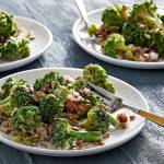 A better broccoli salad starts with broccoli florets (which are blanched to make them optimally tender) and features toasted nuts, raisins, red onion and sun-dried tomatoes. (Photo by Tom McCorkle for The Washington Post)