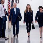 Former White House communications director Hope Hicks arrives for closed-door interview with the House Judiciary Committee on Capitol Hill on Wednesday. (AP Photo/Andrew Harnik)