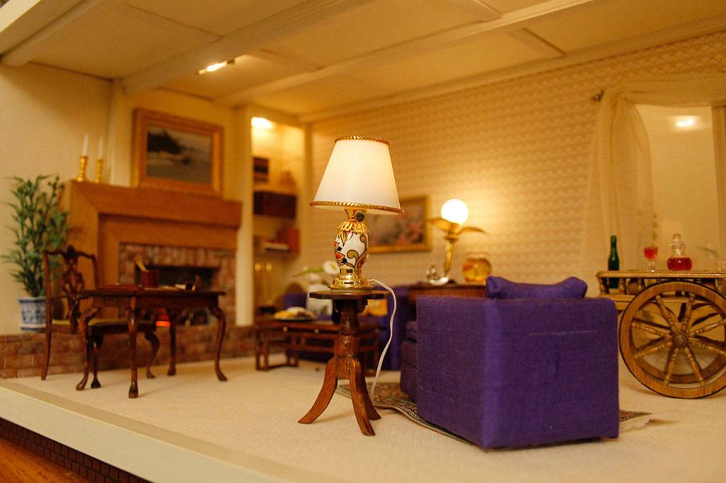 The dollhouse is a miniature mansion with eight rooms. (Maria Matson / Whidbey News-Times)