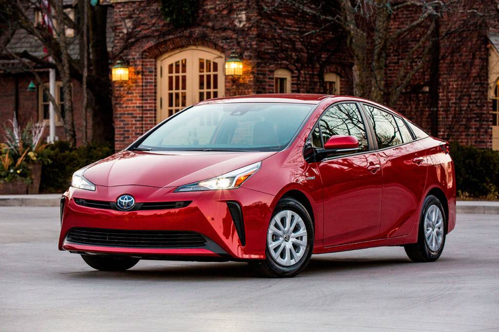 For 2019 the Toyota Prius has a modified exterior that maintains its trademark eccentricity but dials it down a bit. (Manufacturer photo)