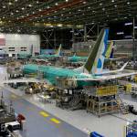 This 2015 photo shows the second Boeing 737 MAX airplane being built on the assembly line in Renton. (AP Photo/Ted S. Warren, File)