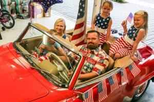 The mayor’s flashy parade car is more than a patriotic ride