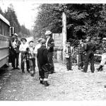 Children begin to arrive at Camp Silverton in an undated photo. (Courtesy Larry ODonnell)