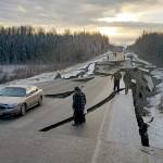 Earthquake damage in Wasilla, Alaska, last November. (Jonathan M. Lettow via AP)