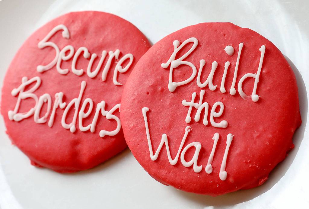 These cookies were purchased for $3 each at Edmonds Bakery on June 27. There were about a dozen in the glass display case. (Lizz Giordano / The Herald)