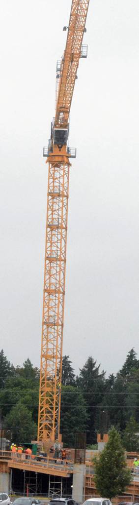 Construction continues on the new Quil Ceda Creek Casino just off I-5. (Steve Powell / Marysville Globe)