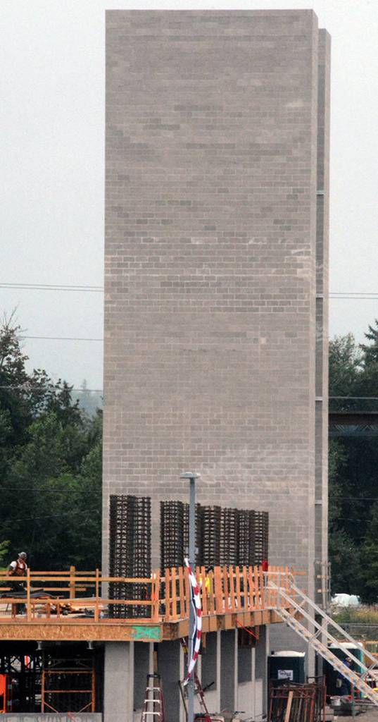 Construction continues on the new Quil Ceda Creek Casino just off I-5. (Steve Powell / Marysville Globe)