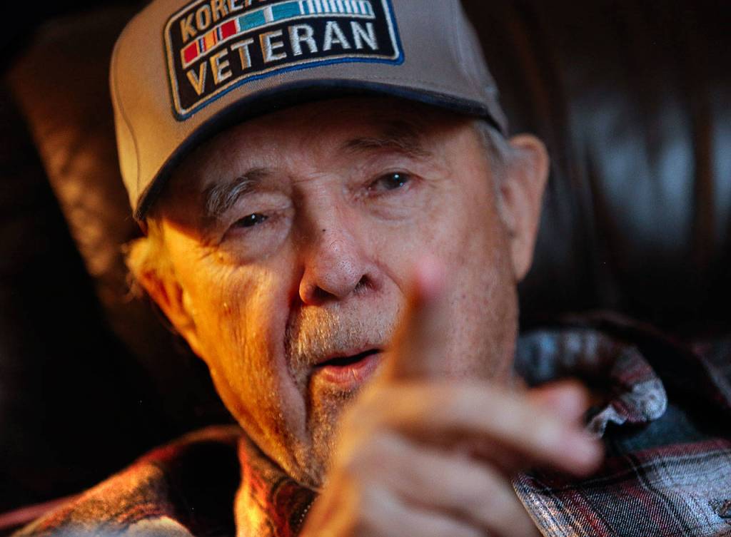 Boeing retiree Calvin Phillips, 86, talks about working with Mercury Seven astronaut Scott Carpenter in the early 1960s when the aerospace company had a contract to build the Dyna-Soar, a space plane. The project was later abandoned. Phllips worked with flight simulators for Boeing. (Dan Bates / The Herald)