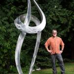 Micajah Bienvenus sculpture, Wild Embrace, is part of his Summer Moments exhibit at Matzke Fine Art Gallery and Sculpture Park on Camano Island. (Andy Bronson / The Herald)
