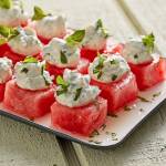 Watermelon and goat cheese not only taste great together, but look wonderful, too (Tom McCorkle for The Washington Post)