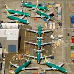 Boeing 737s, many of which are MAX 8 and 9s in various stages of completion, are seen parked next to the 737 factory across the runway from the Renton Municipal Airport on March 15. (Mike Siegel/The Seattle Times/TNS)
