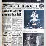 The front page of The Daily Herald of Everett on Monday, July 21, 1969. (Dan Bates / The Herald)