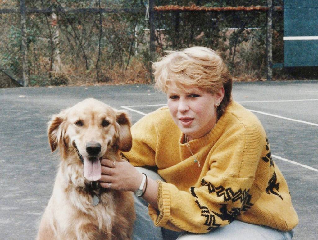 Tanya Van Cuylenborg with her Golden Retriever, Tessa.