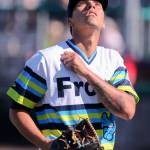 Jorge Benitez of the Everett AquaSox makes his way to the dugout during a game against the Spokane Indians on Sunday at Funko Field in Everett. (Kevin Clark / The Herald)