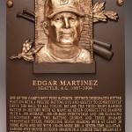 This image provided by the National Baseball Hall of Fame and Museum shows the plaque of Edgar Martinez, who was inducted in the Baseball Hall of Fame on Sunday. (Milo Stewart Jr. / Baseball Hall of Fame via AP)