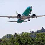 In this May 8 photo, a Boeing 737 MAX 8 jetliner being built for Turkish Airlines takes off on a test flight in Renton. (AP Photo/Ted S. Warren, File)