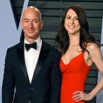 In this 2018 photo, Jeff Bezos and his wife, MacKenzie Bezos, arrive at the Vanity Fair Oscar Party in Beverly Hills, California. (Photo by Evan Agostini/Invision/AP, File)