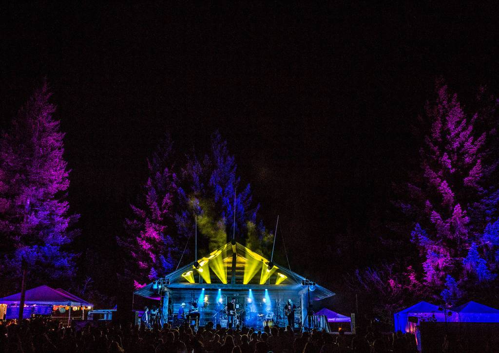 Flowmotion performs during the first day of Summer Meltdown on Thursday, Aug. 1, 2019 in Darrington, Wash. (Olivia Vanni / The Herald)