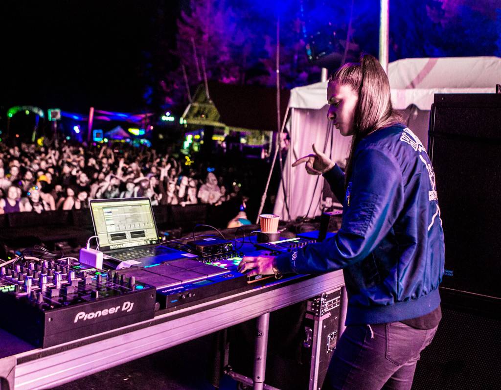 CloZee performs during the second day of Summer Meltdown on Saturday, Aug. 3, 2019 in Darrington, Wash. (Olivia Vanni / The Herald)