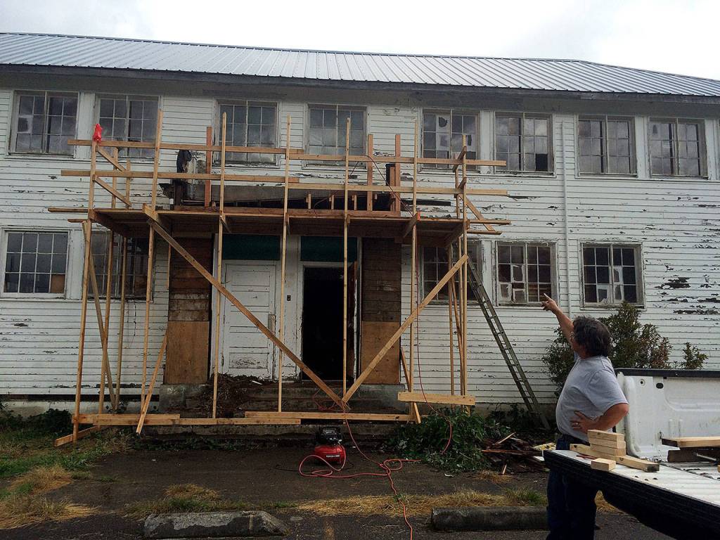 Restoration work on the Startup gym started in 2015. (Mark Klein)                                Restoration work on the Startup gym started in 2015. (Mark Klein)