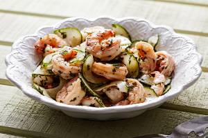 Stay cool with this crisp and refreshing shrimp salad