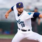 AquaSox pitcher Travis Kuhn. (Shari Sommerfeld / Everett AquaSox)