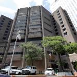 This July 1 photo shows the Manhattan Correctional Center in New York, where Jeffrey Epstein was awaiting trial on sex-trafficking charges. (AP Photo/Richard Drew)