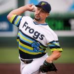 Dan Altavilla, in Everett making a rehab appearance Sunday, throws a pitch in the fifth inning of the AquaSoxs 10-1 loss to Hillsboro at Funko Field. (Kevin Clark / The Herald)
