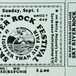 This ticket from the Sky River Rock Festival and Lighter Than Air Fair is in Seattles Museum of Pop Culture collection. (Courtesy Museum of Pop Culture)