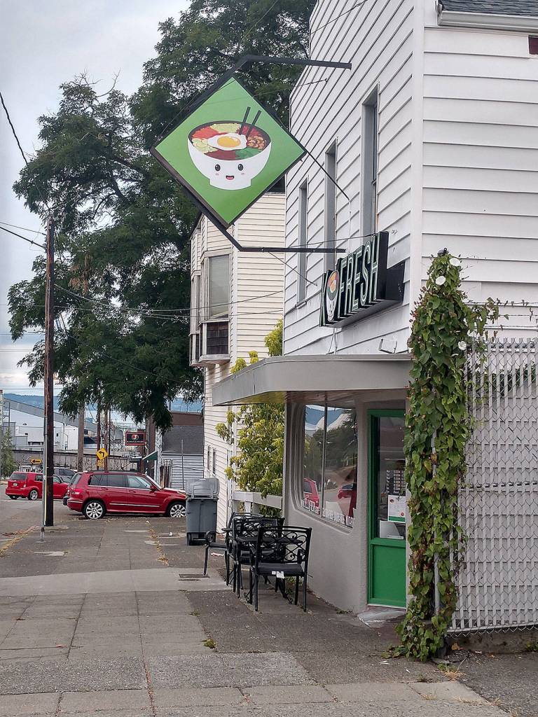 K Fresh, Everetts build-your-own bibimbap (bee beam bap) restaurant, is on Hewitt Avenue. (Sara Bruestle / The Herald)
