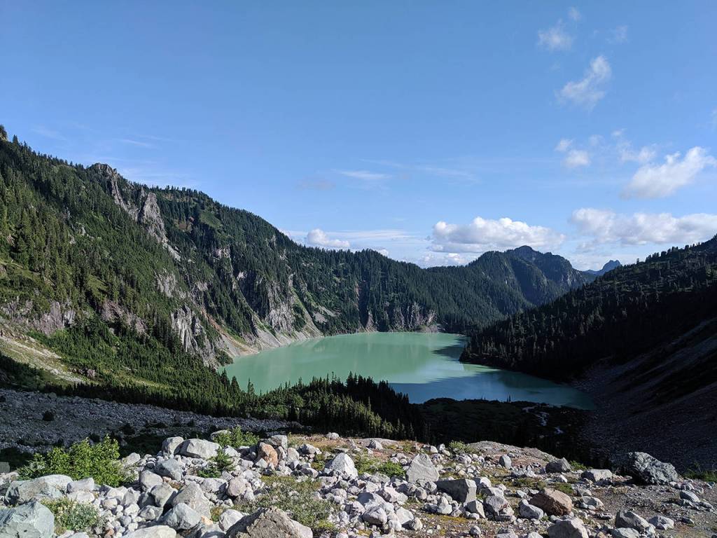 When Columbia Glacier vanishes, Blanca Lakes Instagram-worthy green waters will slowly turn blue. (Zachariah Bryan / The Herald)