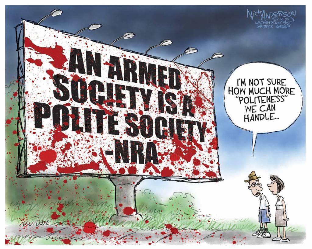 Editorial cartoons for Monday, Aug. 19