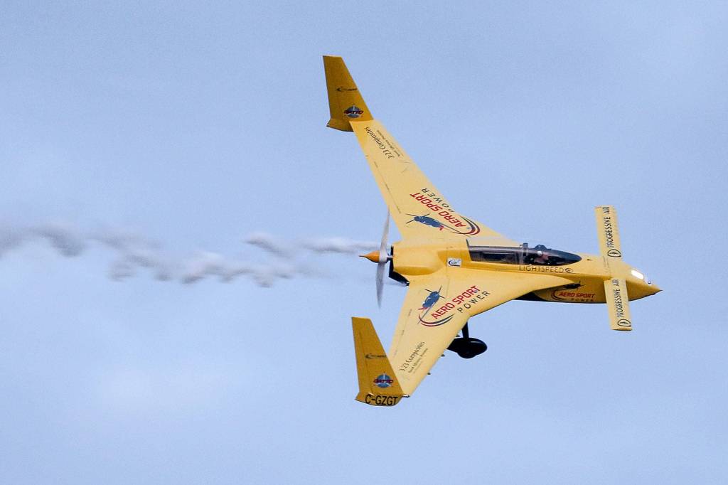 Scenes from the Arlington Fly-in at Arlington Municipal Airport on Friday evening. (Kevin Clark / The Herald)