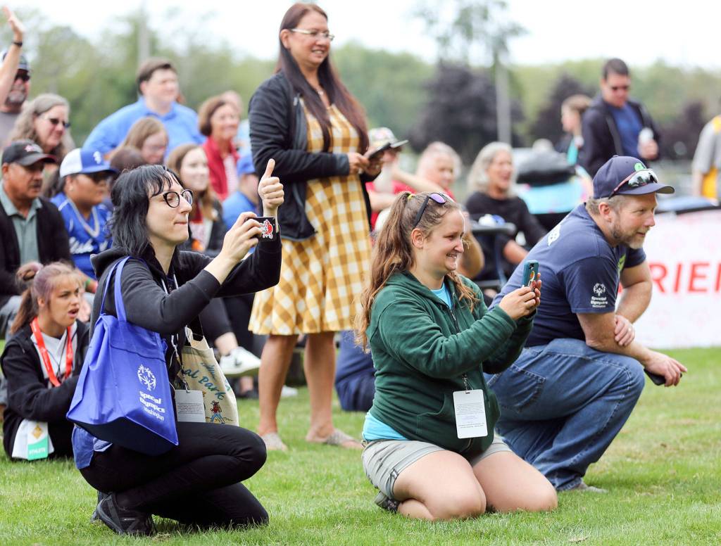 Scenes from the Bocce tournament during the Special Olympics Washington Summer State Games Saturday morning at Kasch Park in Everett on August 17, 2019. (Kevin Clark / The Herald)
