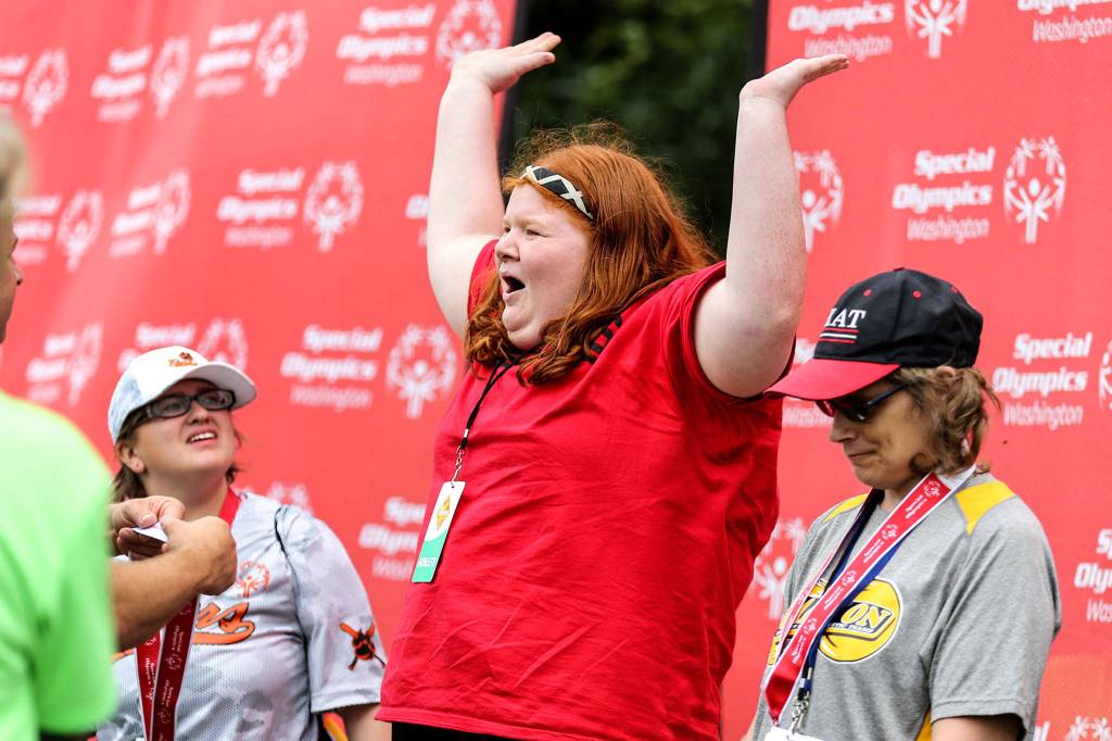 Scenes from the Bocce tournament during the Special Olympics Washington Summer State Games Saturday morning at Kasch Park in Everett on August 17, 2019. (Kevin Clark / The Herald)